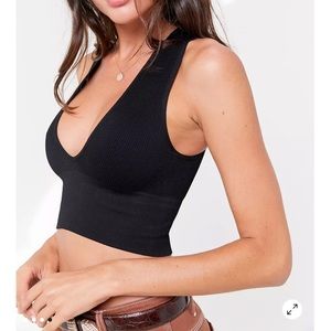 Urban Outfitters Hailey Seamless Plunging Bra Top